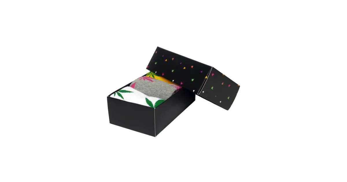 Damensocken Meatfly Ganja Girl Dreierpack GESCHENKPACKUNG XS/S