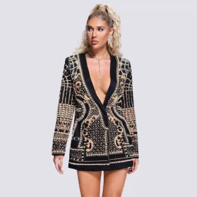 Elegante Perlenbestickte Kimono-Jacke