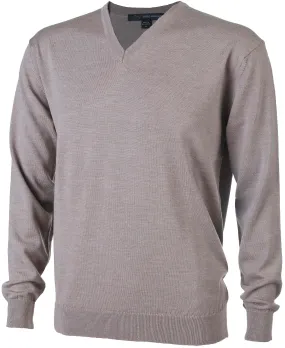 Greg Norman Merino V-Neck Pullover, sand | Golf Shop Par71