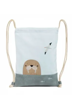 Handmade Turnbeutel für Kinder ♥ Sportbeutel Seelöwe