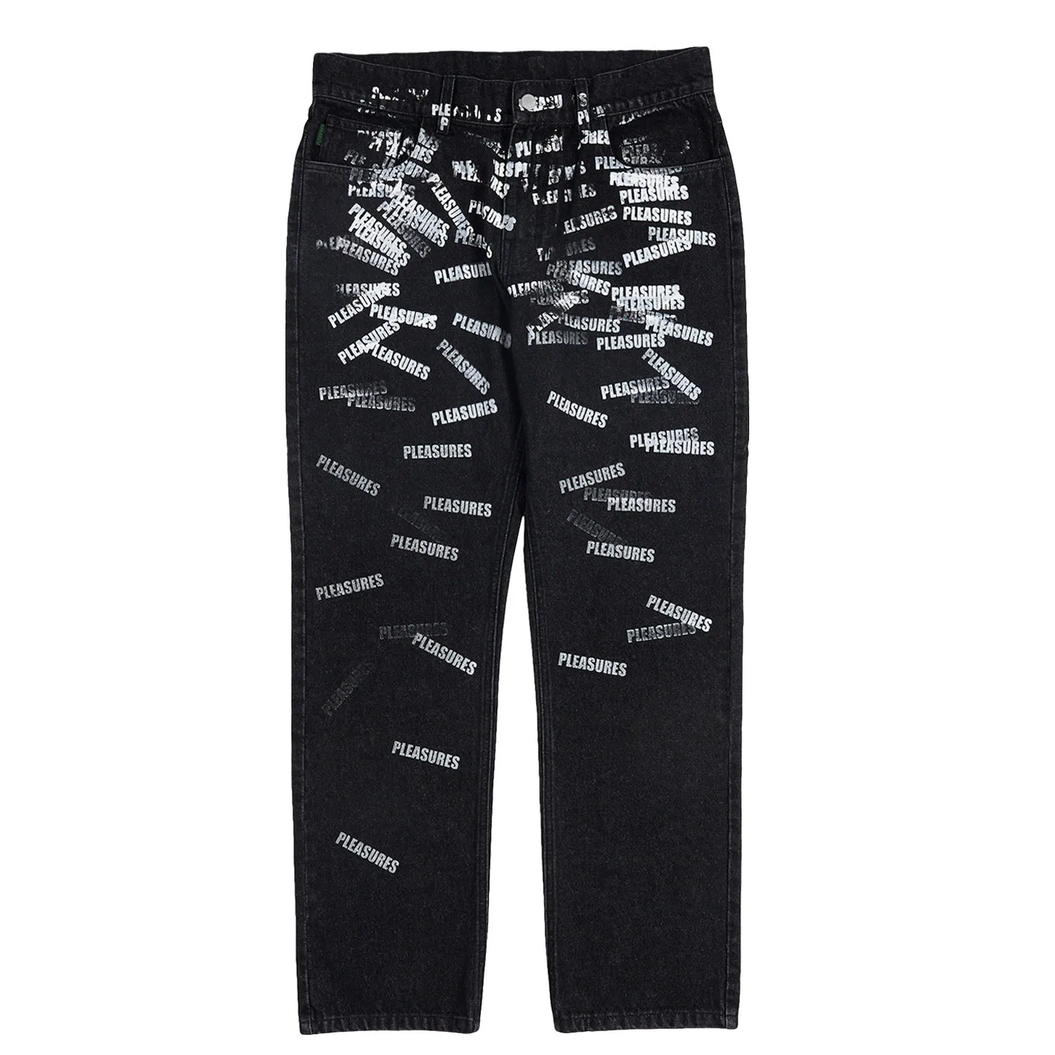 Jeans Pleasures Plop 5 Pocket Denim Washed Black P23SP040-BLACK