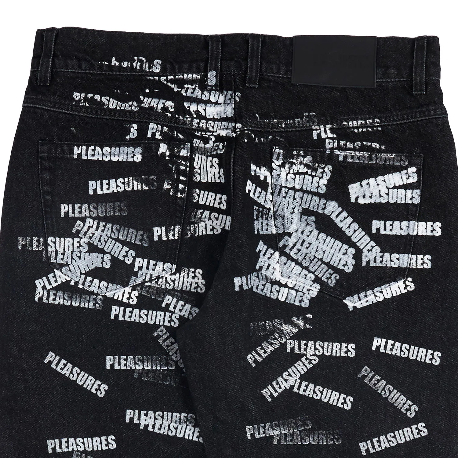 Jeans Pleasures Plop 5 Pocket Denim Washed Black P23SP040-BLACK