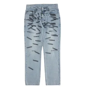 Jeans Pleasures Plop 5 Pocket Denim Washed Blue P23SP040-BLUE