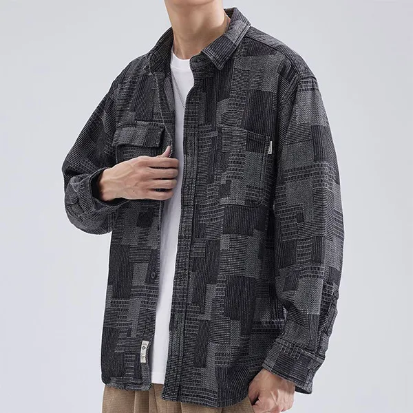 Lässige Jeanshemdjacke mit Revers in lockerer Passform