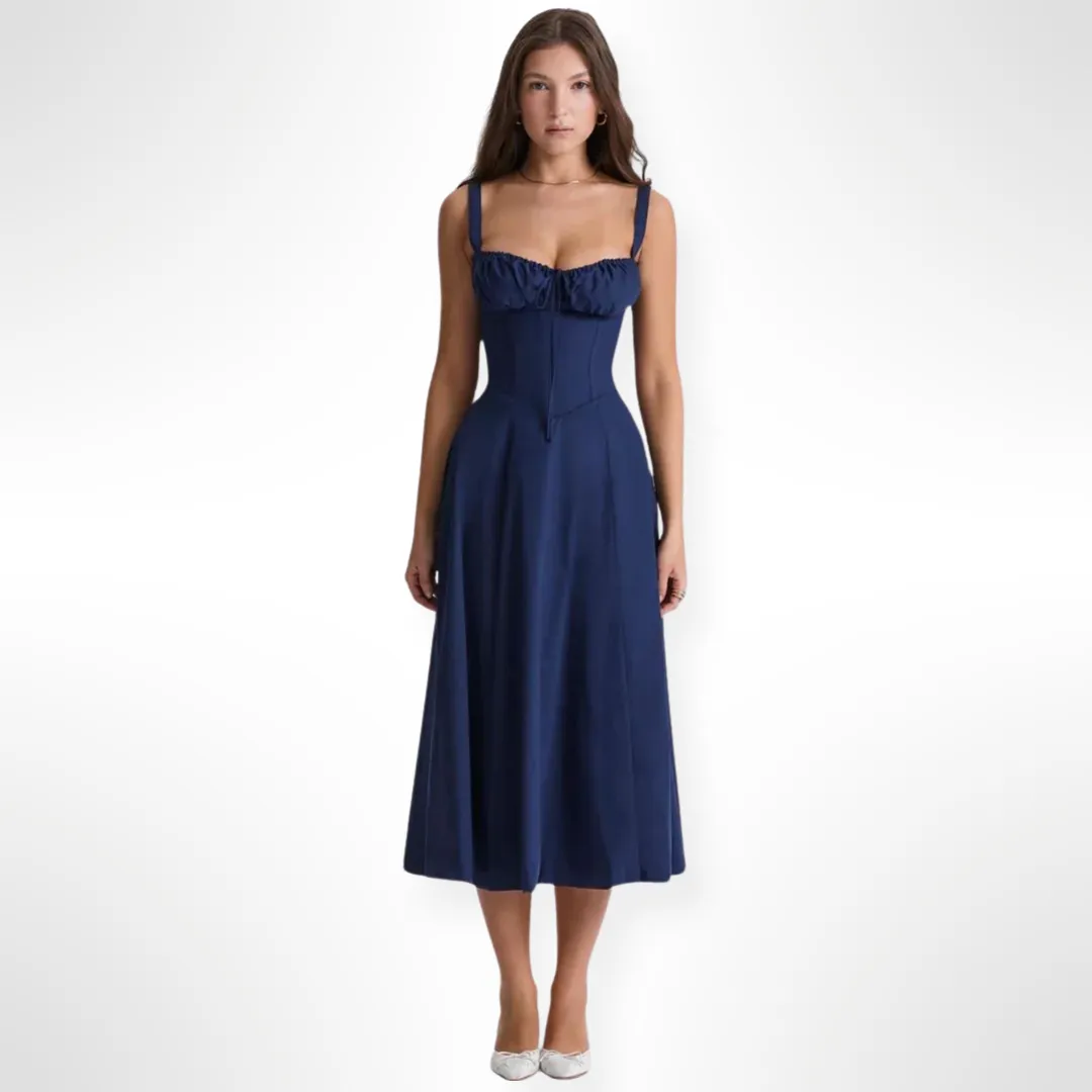 Satin-Abendkleid mit herzförmigem Ausschnitt und hohem Schlitz am Oberschenkel