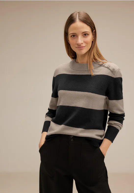 Street One Pullover mit Blockstreifen 