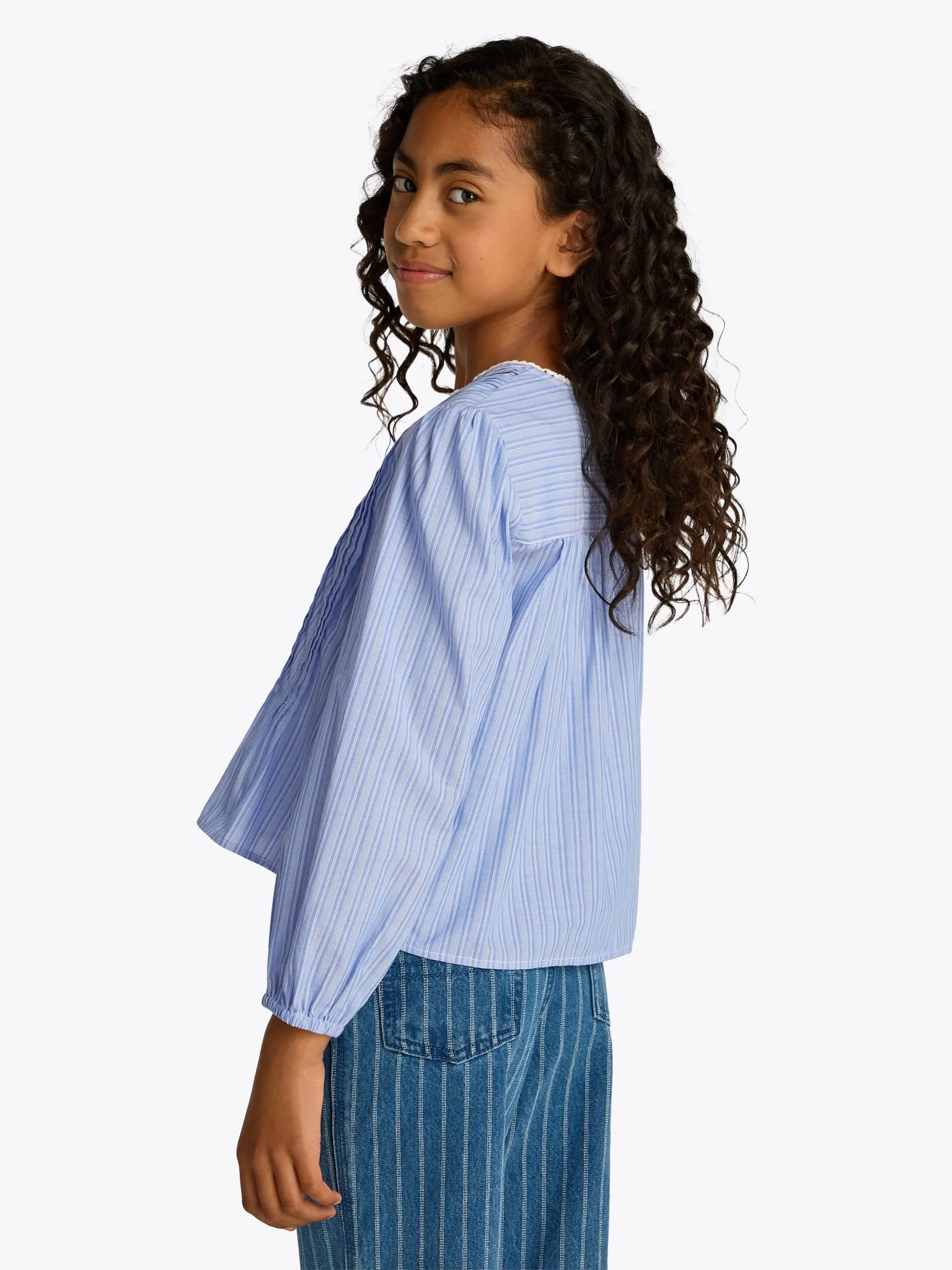 TOMMY HILFIGER Gestreifte Bluse mit Falten 10768722