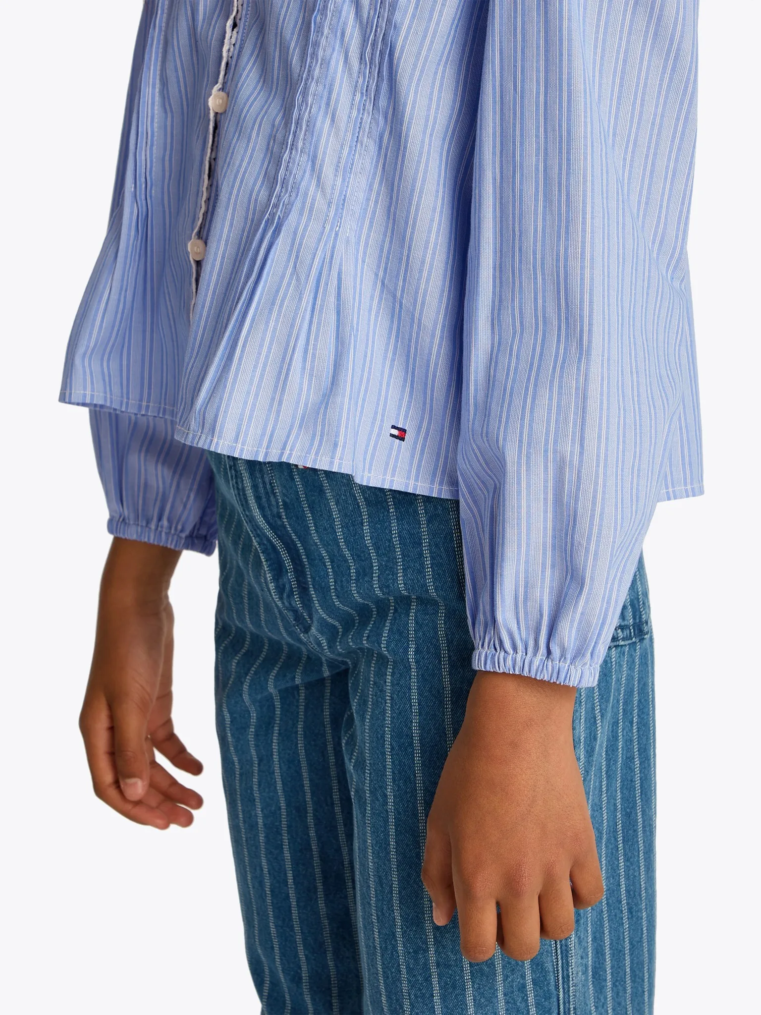 TOMMY HILFIGER Gestreifte Bluse mit Falten 10768722