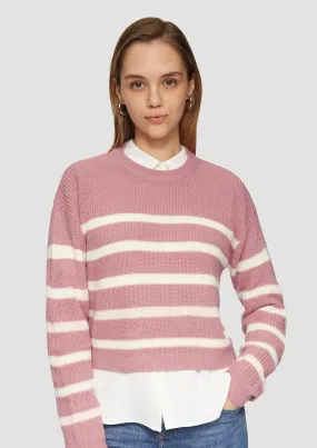 Verkürzter Pullover mit Raglanärmeln