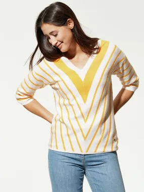 Wohlfühl-Pullover Diagonalstreifen für Damen