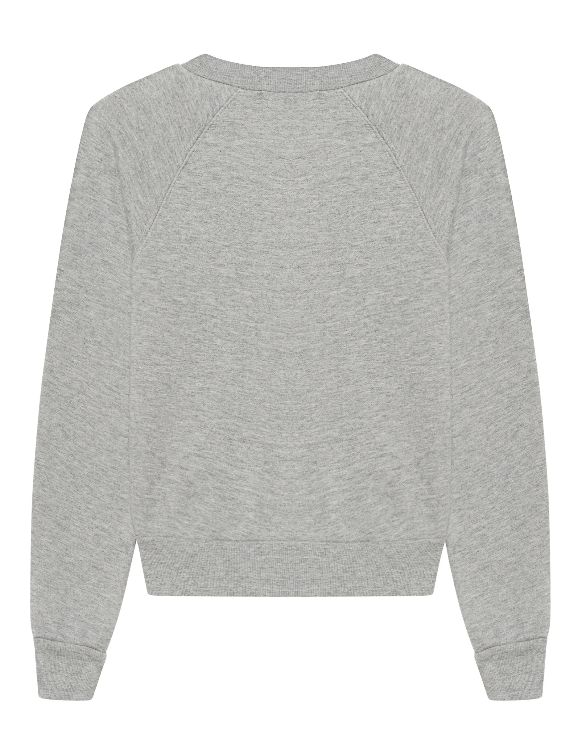 ÉTERNE Raglan Heather Grey // Sweatshirt mit Label-Stickerei